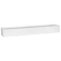 Кашпо Fiberstone Matt white balcony slim low