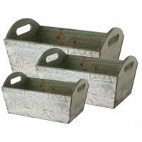 Набор кашпо с ручками (дерево), 26x18xH10 см, 23x15xH9,5 см, 20x12xH9 см (3шт)