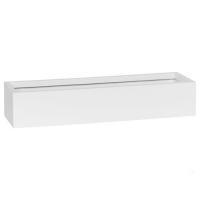 Кашпо Fiberstone Matt white balcony slim low