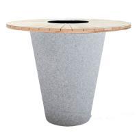 Барный стол с кашпо Otium Olla Table Herba Exclusive Light Stone, D131хН102см