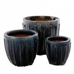 Кашпо керамическое Nobilis Marco Planter Ribs
