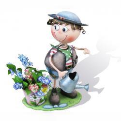 Уличная подставка для цветов - кашпо Мальчик пузатый с лейкой