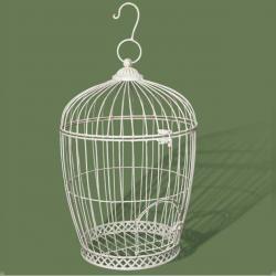 Клетка подвесная для кашпо, цвет Белый