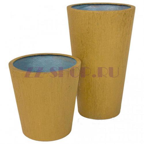 Кашпо Nobilis Marco Honey Gold Cone Полистоун
