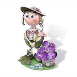 Уличная подставка для цветов - кашпо Мальчик пузатый с метлой