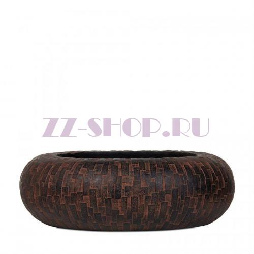 Кашпо Capi Nature Bowl Round Stone Rust